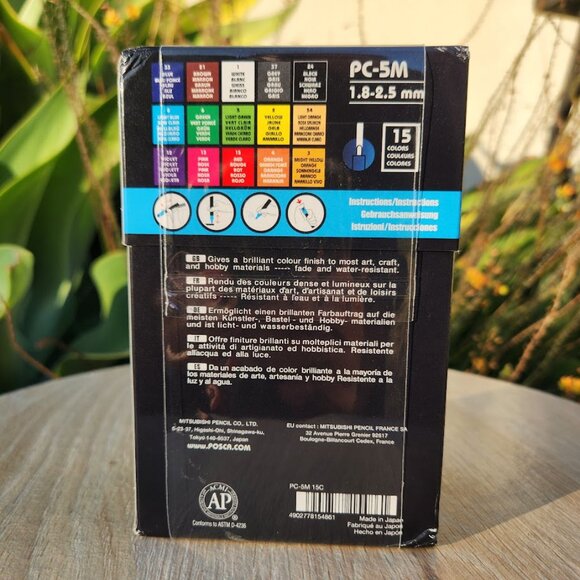 NEW 15 POSCA Paint Markers 5M Medium Tip Acrylic Paint Pens Art Supplies PC-5M 1 - Picture 7 of 16